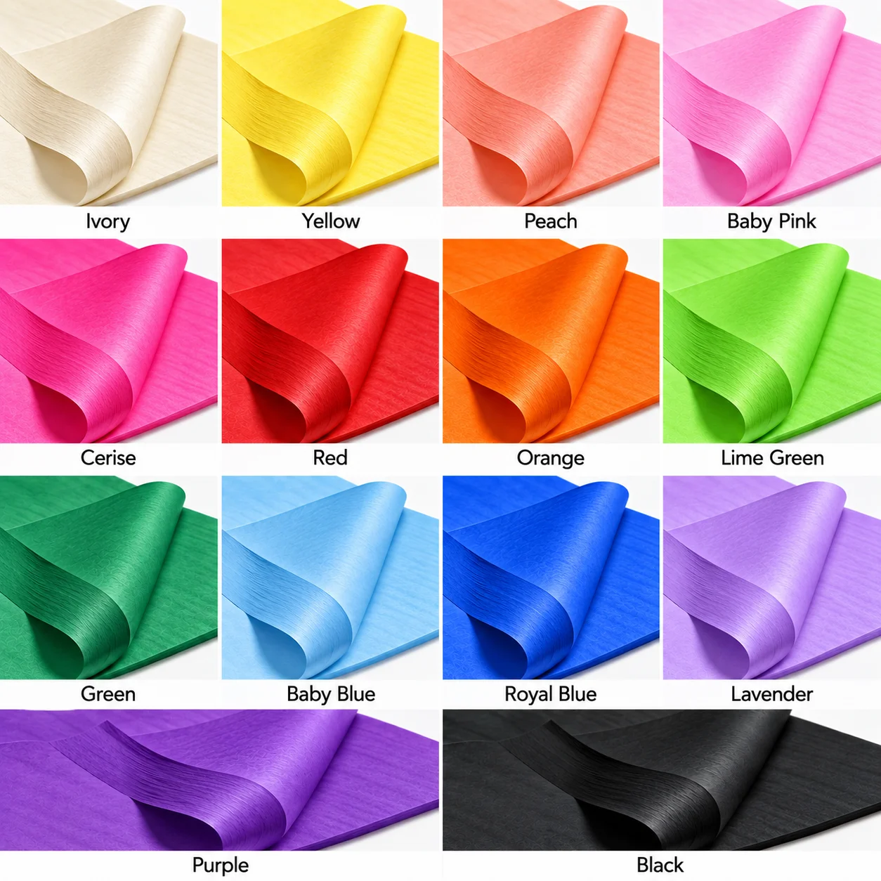 Tissue Paper in various colours