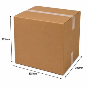 305x305x305mm Single Wall Cardboard Box at 12x12x12"