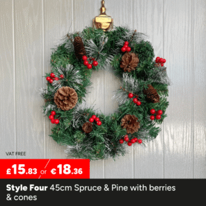 45cm Spruce & Pine with berries & cones
