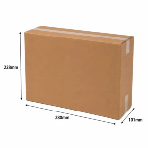280x101x228mm Single Wall Cardboard Box at 11x4x9"