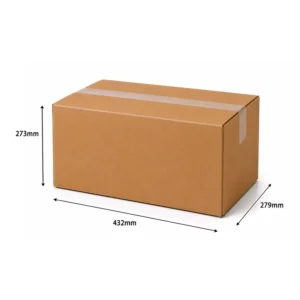 432x279x273mm Single Wall Cardboard Box at 17x11x10.75"