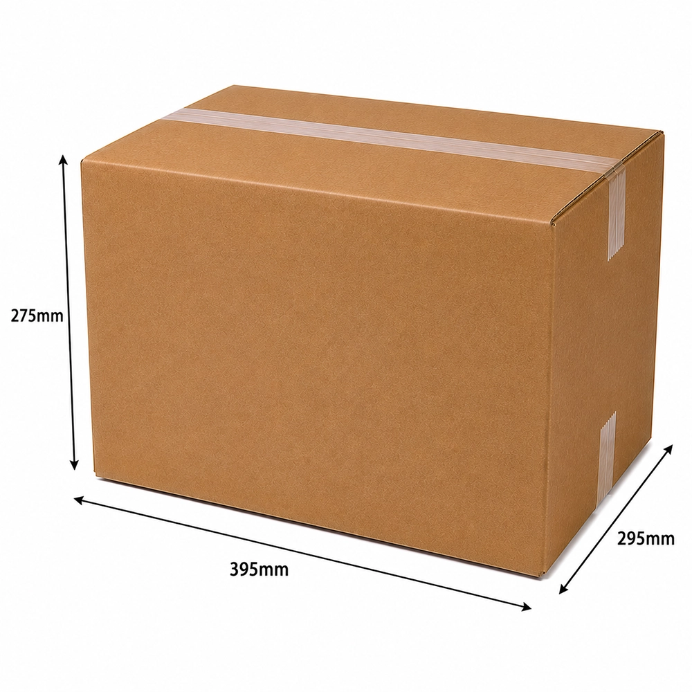 395x295x275mm Single Wall Cardboard Box at 15.5x11.6x10.8"