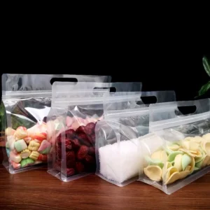 Clear self seal stand up food bags