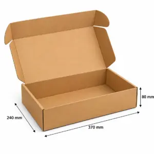 370 x 240 x 80mm Strong Die Cut Box
